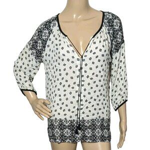 Anthropologie W5 Womens Size Small 3/4 Sleeve Boho Top